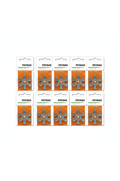 PHONAK 13 Numara Kulak Cihazı Pili (10 Paket x 6 Adet = 60 adet)