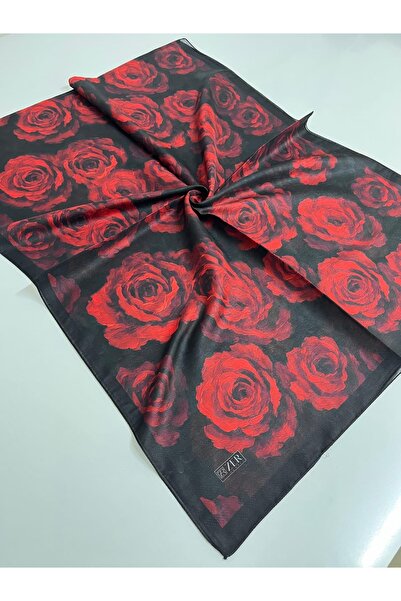 ZER FLOREA ŞAL KIRMIZI GÜLLÜ