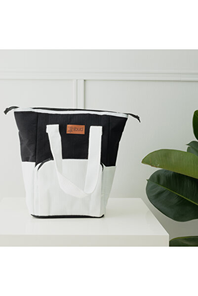 tinibud 100% Cotton Muslin Mother Baby Bag 35X27 cm Multi-Compartment Organiz...