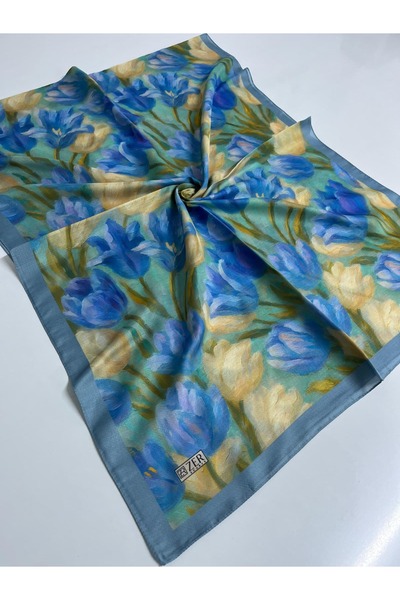 ZER Florea Shawl Blue Tulip