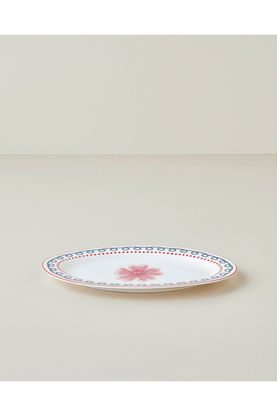 English Home Florentis Bone Porcelain Kayık Plate 21.5 cm Colorful