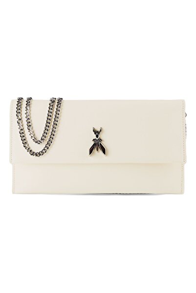 Patrizia Pepe Fly Clutch Tasche Leder 27,5 cm