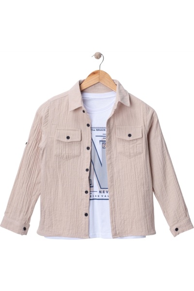 BEGONYA BEBECE KIDS Double Men's Festive Shirt T-Shirt