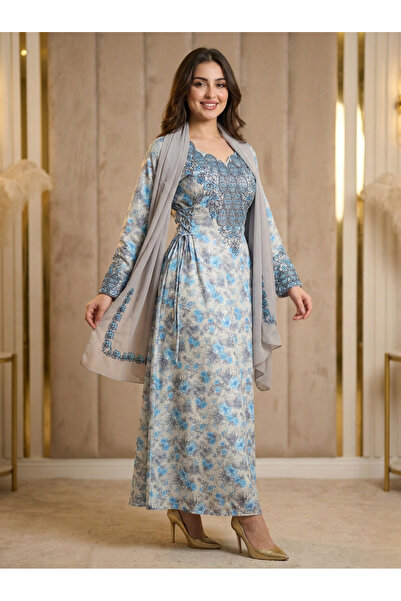 BHNS Ready-made embroidered dresses 2026 with embroidered headscarf, women's ...