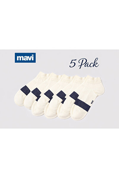 Mavi Ecru Color (5 Pairs) Bootie Socks