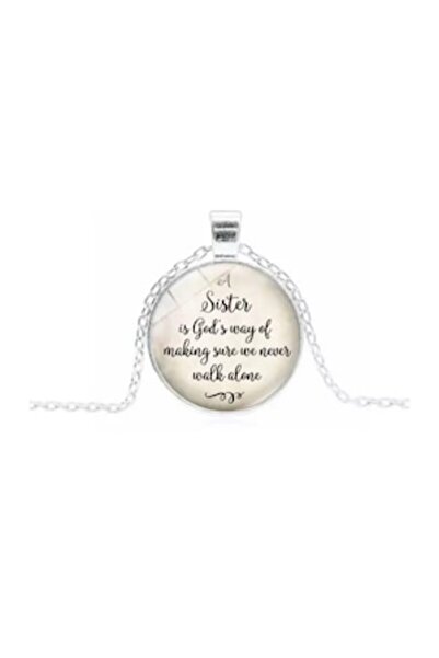 White Label Silver Message Necklace for Women