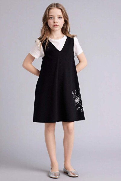 DeFacto 2-Piece Set T-Shirt Embroidered Dress Girls G7720A826Sm