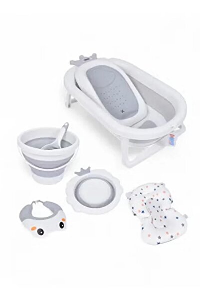 Fun Moment 7-Piece Foldable Baby Bath Tub Set