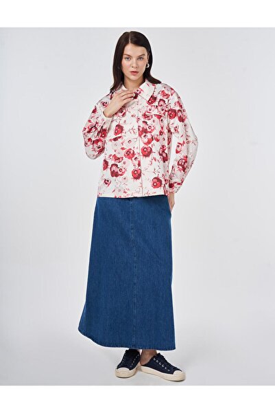 KYR Floral Pattern Cotton Jacket Cream