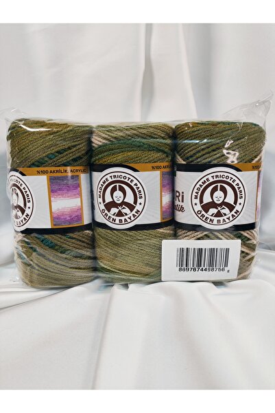 Ören Bayan FAVORİ BATİK Ebruli El Örgü İpi (3 Adet) - Renk: 905