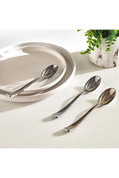 Generic Electroplated Plastic Spoon - Set of 12