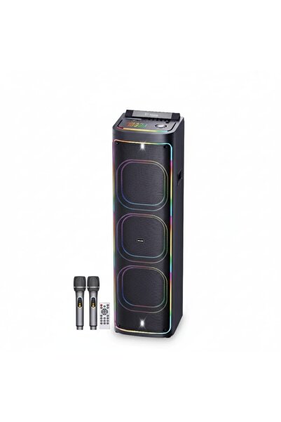 Başkenttekno 2272 Dijital LED Göstergeli Çift Kablosuz Mikrofonlu RGB TWS Üçl...