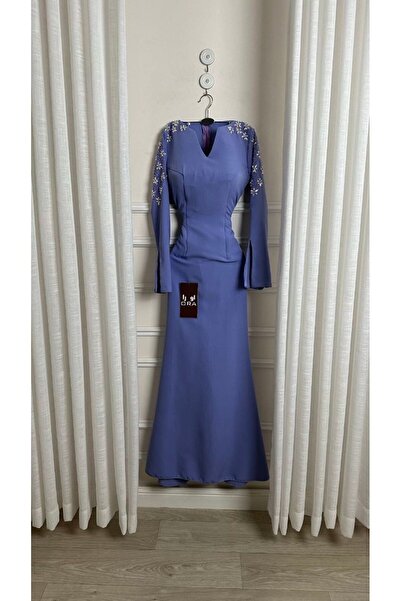 Ora Barbie mauve dress with hand embroidery