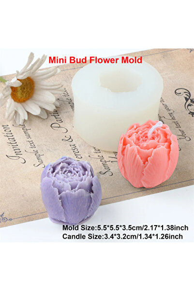 Choice6 قالب زهرة برعم، قالب شمعة زهرة الفاوانيا، قالب صب بتلات زهرة برعم، قو...