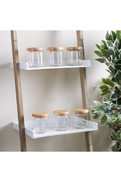 Generic Ocean Pop Jar with Wooden Lid - Set of 6