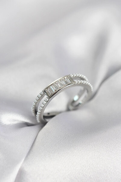 shopwave خاتم نسائي من الفضة مرصع بحجر الزركون واللؤلؤ - TJ-BYK4031