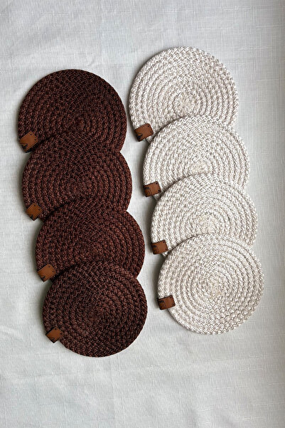 MS Glassware 8-Piece Coasters, Tea Coffee Cup Mug Candle Coasters Decorative ...