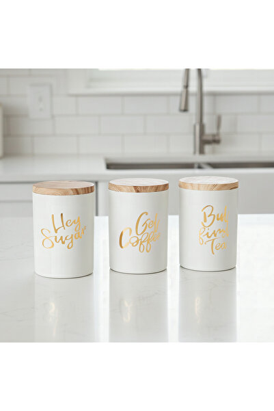 Generic Tea Coffee Sugar Jar Set