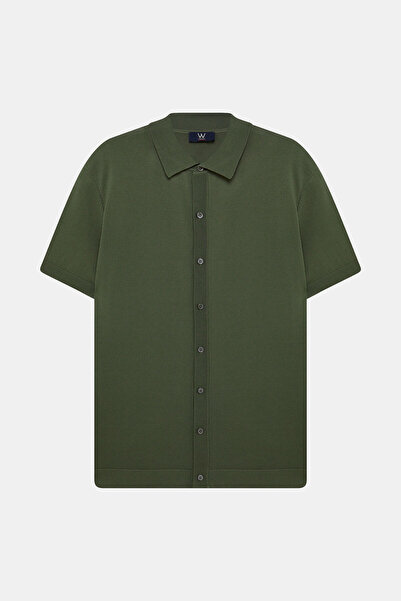 W Collection Khaki Short Sleeve Standard Fit Shirt