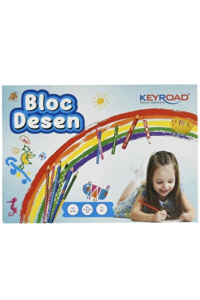 KEYROAD Bloc de desen A4 Keyroad, 16 file, 120g/mp