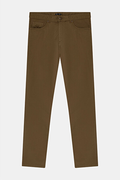 W Collection Light Brown Tube-Lette Five-Pocket Sports Pants