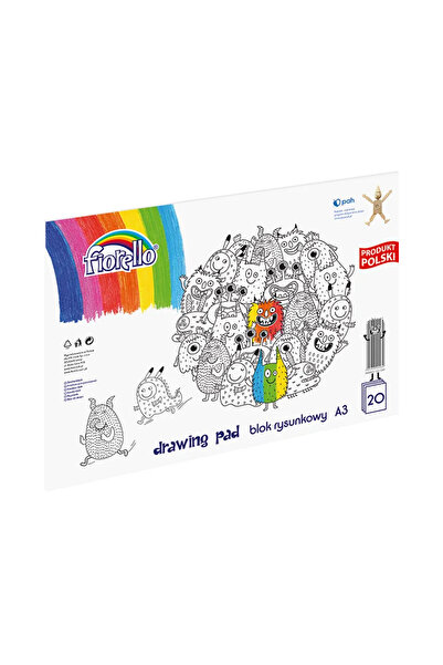 Fiorello Bloc de desen A3 Fiorello, 20 file, 80g/mp, 150-1261