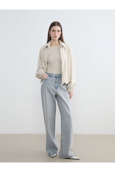 LC Waikiki Wideleg Stone Women's Jean Pants