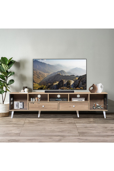 Generic وحدة تلفزيون كبيرة من لينوكس مقاس 1.8 متر لأجهزة التلفزيون حتى 75 بوصة