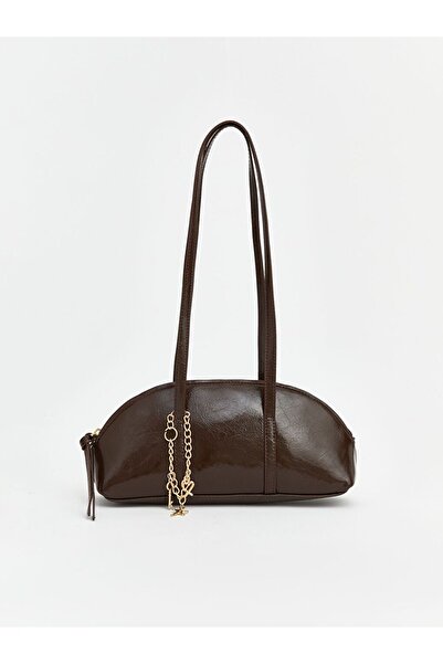 LC Waikiki Leather Look Women's Shoulder Bag with Chain Detail