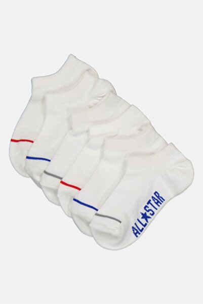 Converse Toddlers Boy 6 Pairs Brand Logo No Show Socks, White