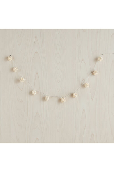 Generic Rattan Ball 3AA 10 LED Stipe String Light - 172 cm