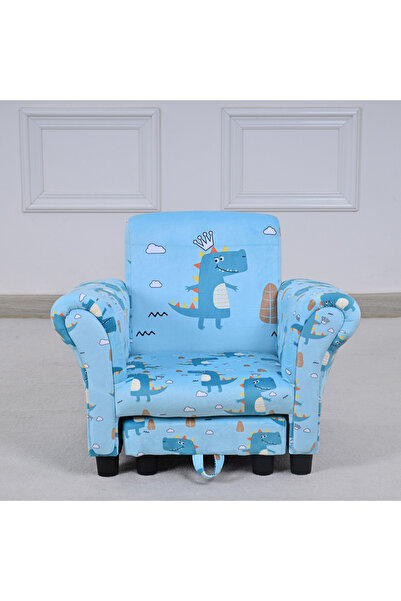 Generic Leo Croc Kids Armchair with Stool