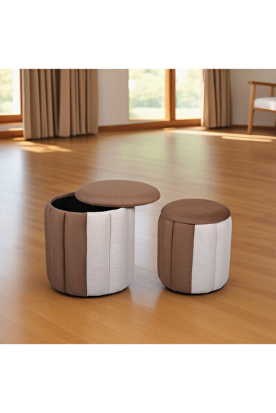 Generic Cypher Fabric Ottoman with Storage - Set of 2