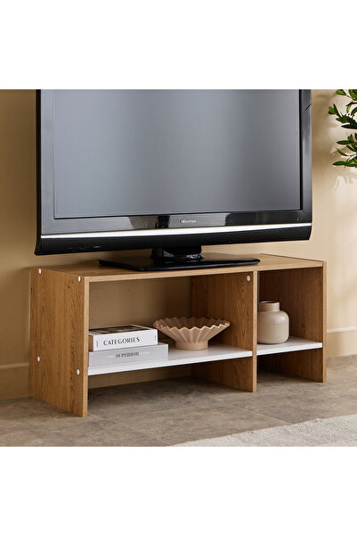 Generic وحدة تلفزيون برونو ألفورد منخفضة ذات رفّين لأجهزة التلفزيون حتى 40 بوصة