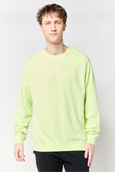 Nike Men Sportswear Fit Long Sleeve Outdoor Sweatshirt, Lime Green