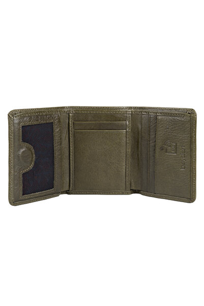BAYDERİ Olis Men's Genuine Leather Rfid Protected Magnet Closure Card Holder ...