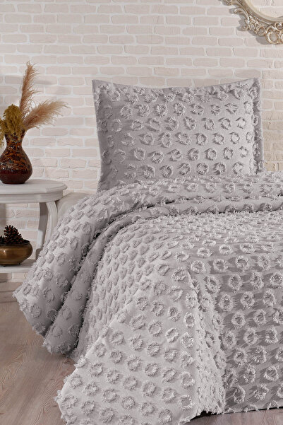 DANTEELHOME Dai̇sy 2-Piece Single Bed Pique Set Gray