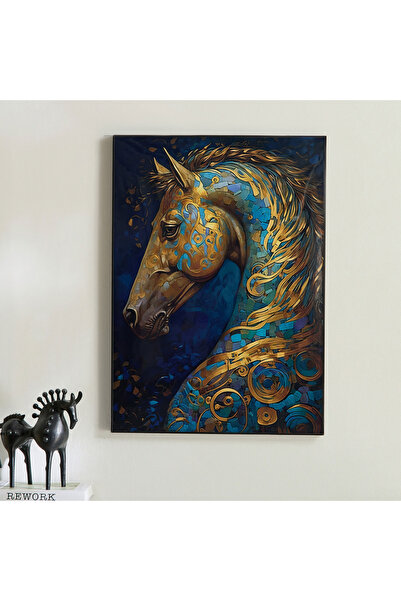 Generic Cyprus Odean High Gloss Horse Framed Picture - 50x70x2.5 cm