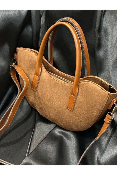 Fiori حقيبة يد نسائية من الجلد السويدي وحقيبة كتف