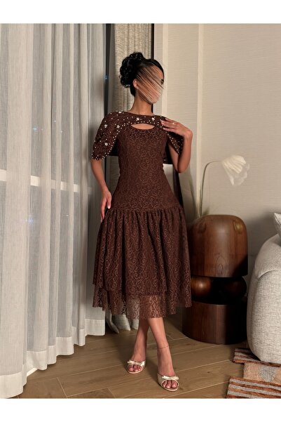 salsa-dresses Lace midi dress with a detachable bodice