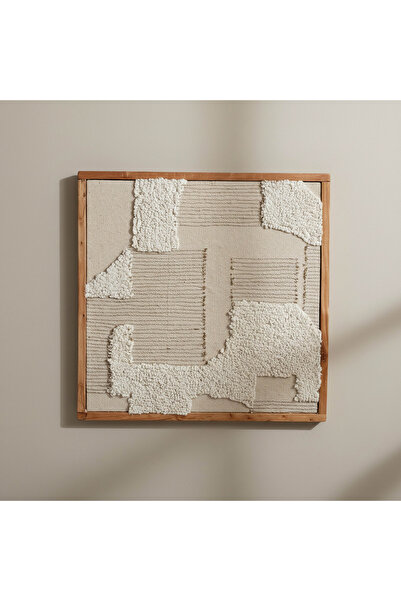 Generic Florenza 3D Solid Wood Framed Abstract Fabric Wall Art - 60x60 cm