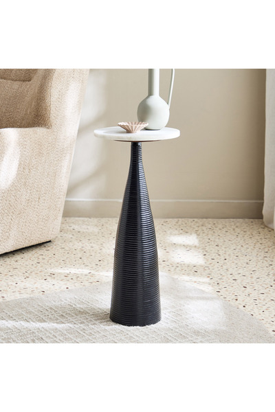 Generic Vendra Delphine Genuine Marble Top Accent Table