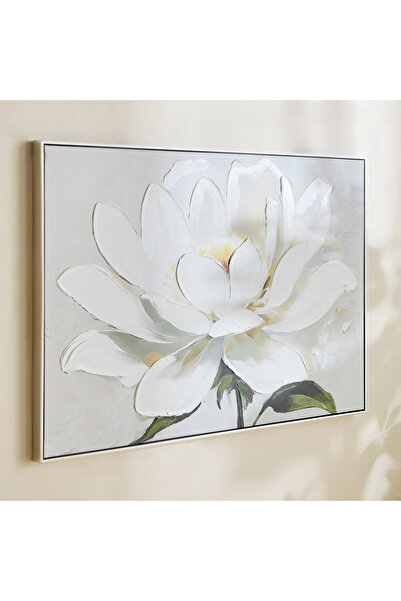 Generic Vivid Framed 60% Hand-Painted Flower Canvas Art with Solid Wood Stret...
