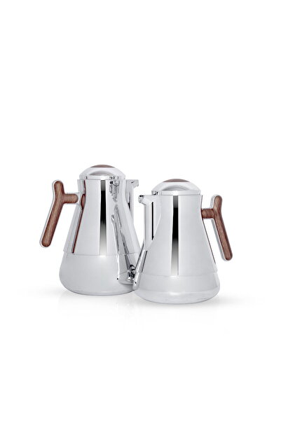 TAVOLO Turan Jug Set – Silver & Wood