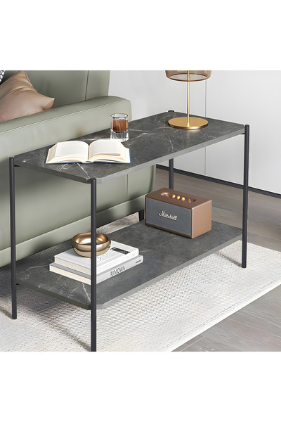 Generic طاولة جانبية طويلة مع رف من موفو لولا