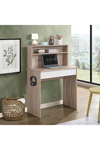 Generic Islet Compact 1-Drawer Study Desk with Hutch