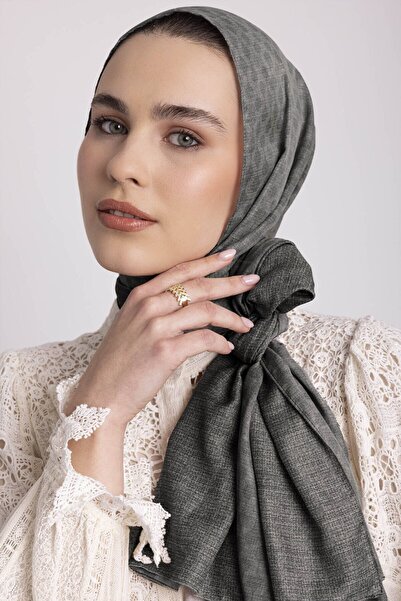 Ayshara Katre-I Elegance Collection - Foggy Lead Double-Sided Shawl
