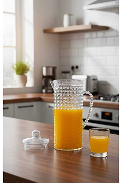 sitil eviniz Kristal Boncuklu 1,5 Lt Su ve Meşrubat Sürahi & Karafı