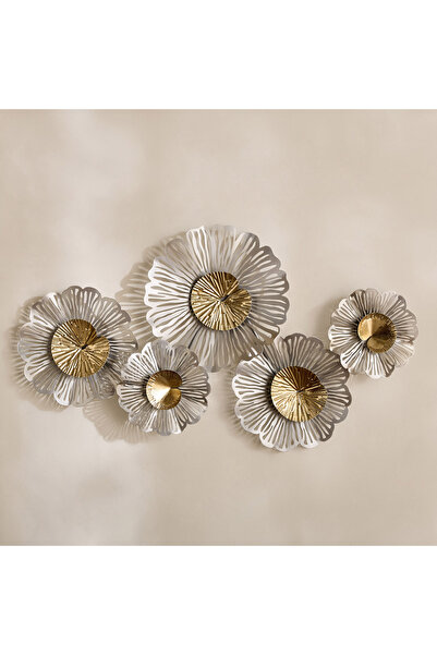 Generic Ema Floral Metal Wall Decor - 90.8x50.2x7.6 cm