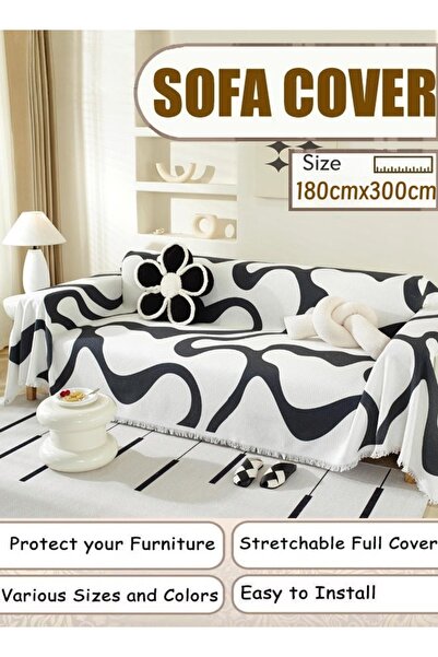 Generic Sofa Slipcover 3 Seater Sofa Cover Double Side Couch Covers Washable ...